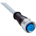SICK Sensor Actuator Cable Female 4 Way Straight M12 to Unterminated 4 Way 5m Grey PVC Jacket YF2A14-050VB3XLEAX / 2096235