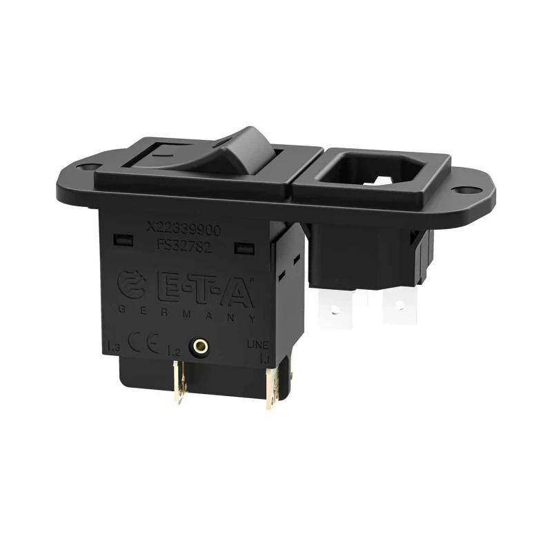 ETA Thermal Circuit Breaker 15A Current Rating 2-Pole Snap-in Mount 3130-FA2A-P7T1-W01Q-15A-A040001M