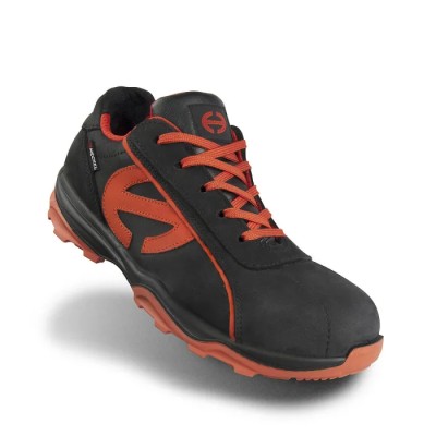 Heckel RUN-R Men's Red, Black Composite Safety Trainer UK 11 EU 46 with Lace Up Closure, EN ISO 20345:2011 S3 SRC 6260346
