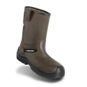 Heckel Brown Leather Pull-On Ankle Safety Boots Composite Toe Cap EN ISO 20345 SR 6275338
