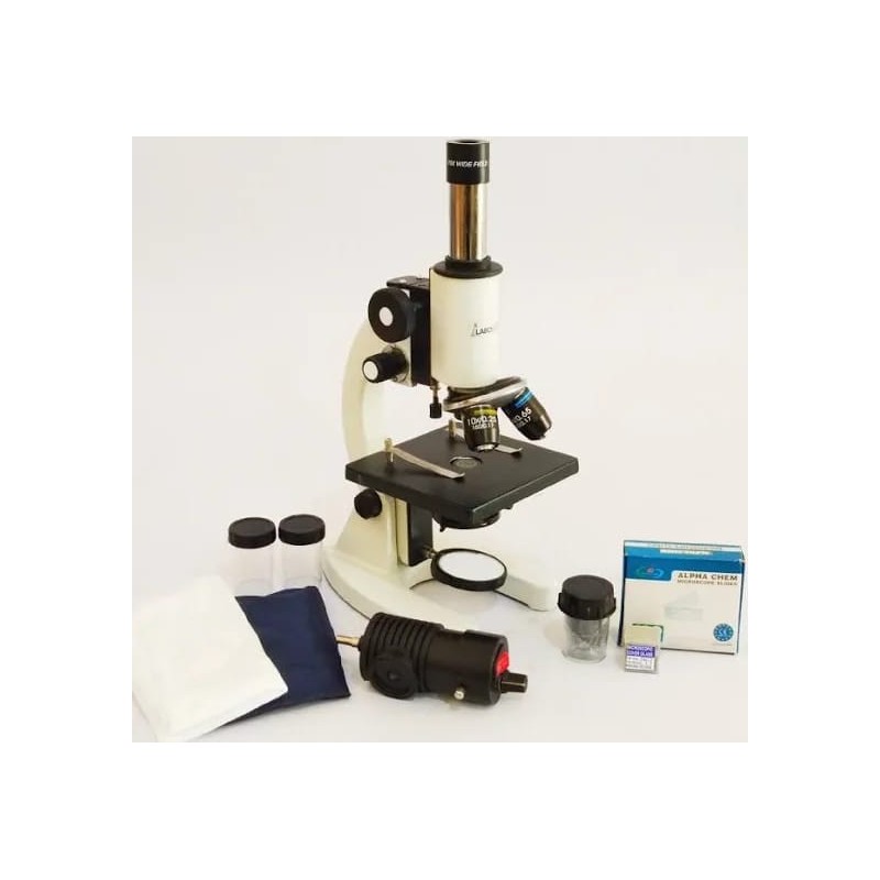 labcare-export-metal-white-1000xscience-student-compound-microscope-with-led-lamp-batteries-blank-slide-kit-lb-725-43-46142