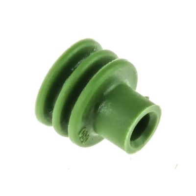 Delphi Automotive Connector Seal Metri-Pack Male Cable Seal Plug-In Green Silicone 7.5x7.5x7.25mm 15324982