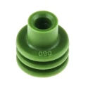 Delphi Automotive Connector Seal Metri-Pack Male Cable Seal Plug-In Green Silicone 7.5x7.5x7.25mm 15324982
