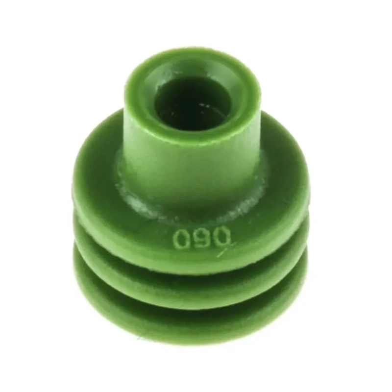 Delphi Automotive Connector Seal Metri-Pack Male Cable Seal Plug-In Green Silicone 7.5x7.5x7.25mm 15324982