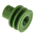 Delphi Automotive Connector Seal Metri-Pack Male Cable Seal Plug-In Green Silicone 7.5x7.5x7.25mm 15324982
