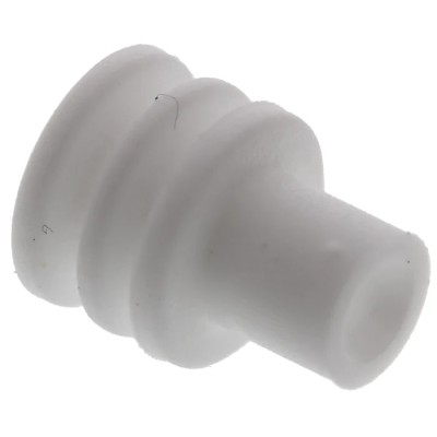 Delphi Automotive Connector Seal Metri-Pack Male Cable Seal Plug-In, White Silicone Housing 5.95x5.95x7.5mm 15324976