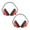 Robustt Earmuffs For Noise Reduction Rating 21 Decibel 3 Position Red & Black Adjustable Earmuffs (Pack of 2)