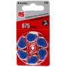 RS PRO Zinc Air Button Battery PR44, 1.4 V, 650 mAh Capacity, 11.6 mm Diameter, Pack of 6 PR44