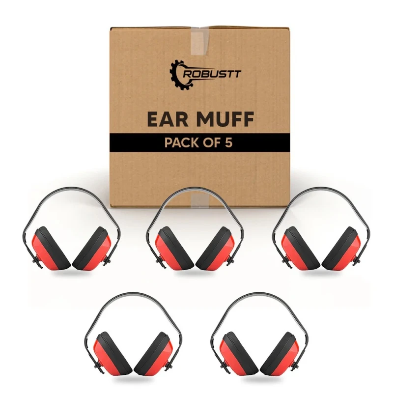 Buy Robustt Red Black Earmuffs Pack of 5 at Best Prices