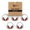 Robustt Earmuffs For Noise Reduction Rating 21 Decibel 3 Position Red & Black Adjustable Earmuffs (Pack of 5)
