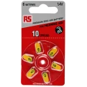 RS PRO Zinc Air PR70 Button Battery 1.4 V 100mAh 5.8 mm Diameter 6 Pack 801-0733