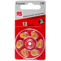 RS PRO PR48 Zinc Air Button Battery 1.4 V, 7.9 mm Diameter, 95 mAh Capacity, 6 Pack 801-0727