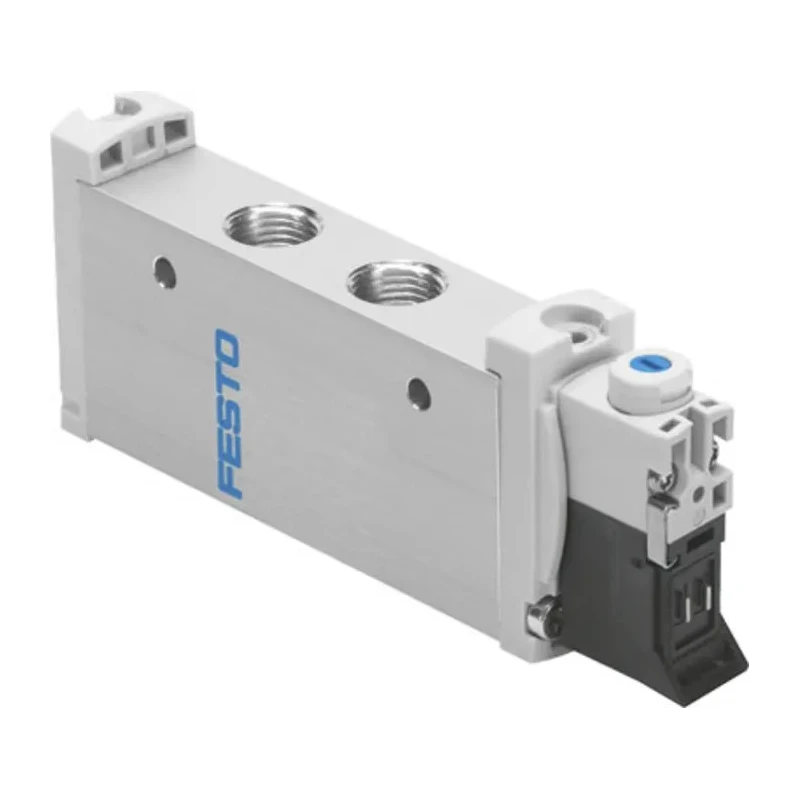 Festo Pneumatic Solenoid Valve Pilot G 1/8, 5/2 Monostable, Aluminium Alloy Body, 24V DC, 780L/min, VUVG-L14-M52-AT-G18-1P3