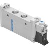 Festo Pneumatic Solenoid Valve Pilot G 1/8, 5/2 Monostable, Aluminium Alloy Body, 24V DC, 780L/min, VUVG-L14-M52-AT-G18-1P3