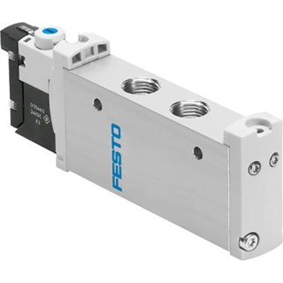 Festo Pneumatic Solenoid Valve 24V DC, 5/2 Monostable, 10 Bar Pressure, Aluminium Alloy Body VUVG-L14-M52-AT-G18-1H2L-W1