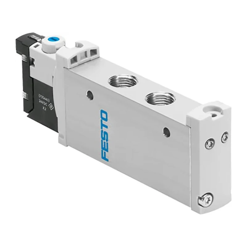 Festo Pneumatic Solenoid Valve 24V DC, 5/2 Monostable, 10 Bar Pressure, Aluminium Alloy Body VUVG-L14-M52-AT-G18-1H2L-W1