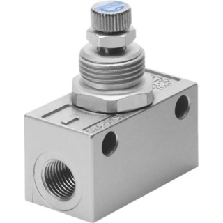 Festo GRA Series Die Cast Zinc Flow Controller Flow Valve 10 bar Max Operating Pressure GRA-1/4-B