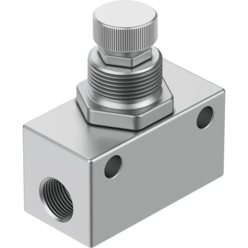 Festo GRA Series Die Cast Zinc Flow Controller Flow Valve 10 bar Max Operating Pressure GRA-1/4-B