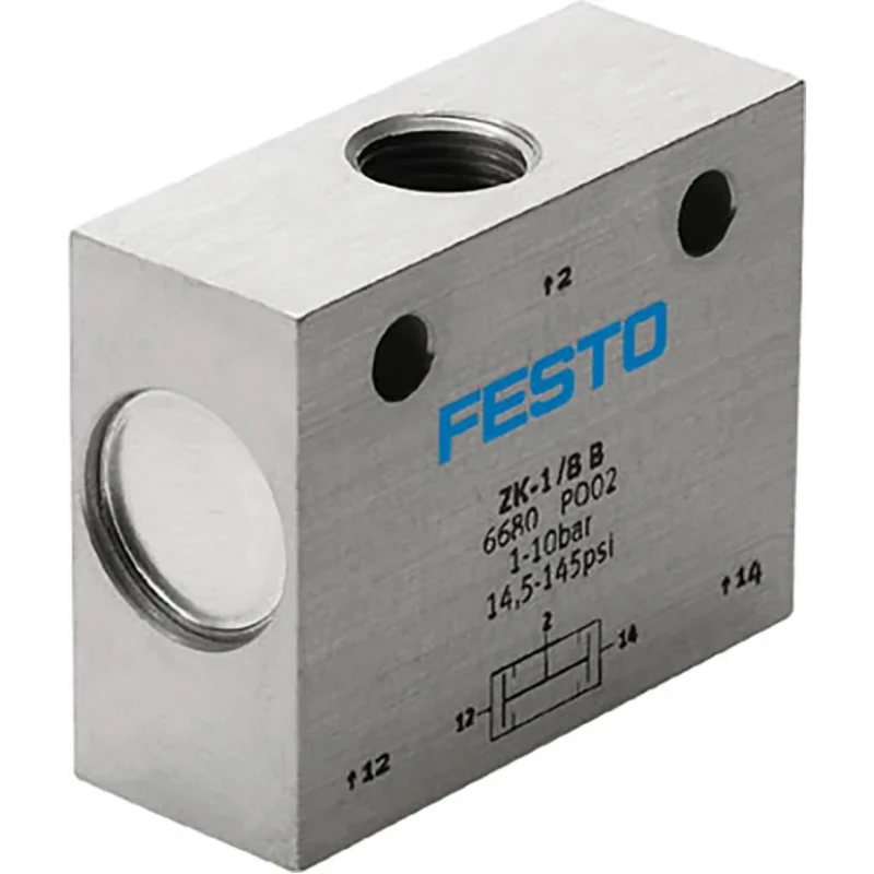 Festo Pneumatic Logic Controller ZK-1/8-B Series 1 to 10 Bar Operating Pressure AND Function Brazil
