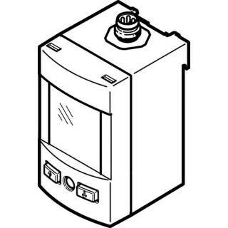 Festo Pressure Sensor Vacuum Differential Relative, 30V DC, IP65 IP67, 0 bar, 50°C SPAU-V1R-H-Q4D-L-PNLK-PNVBA-M12D