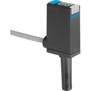 Festo Pneumatic Pressure Sensor 30V DC Supply, 1.5% Accuracy, Digital Display, IP40 Rated 