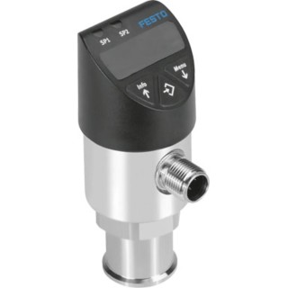 Festo Pressure Sensor IP67, IP65 Rated Differential Vacuum Relative Pressure G1/4 Thread 35V DC 10 bar SPAW-B11R-G14F-2P-M12
