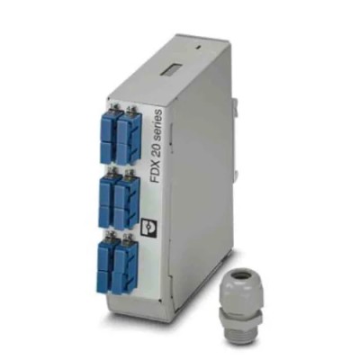Phoenix Contact Fibre Optic Patch Panel 6 Port SC Connector Single Mode Duplex, Height 130mm Width 136mm 1019692