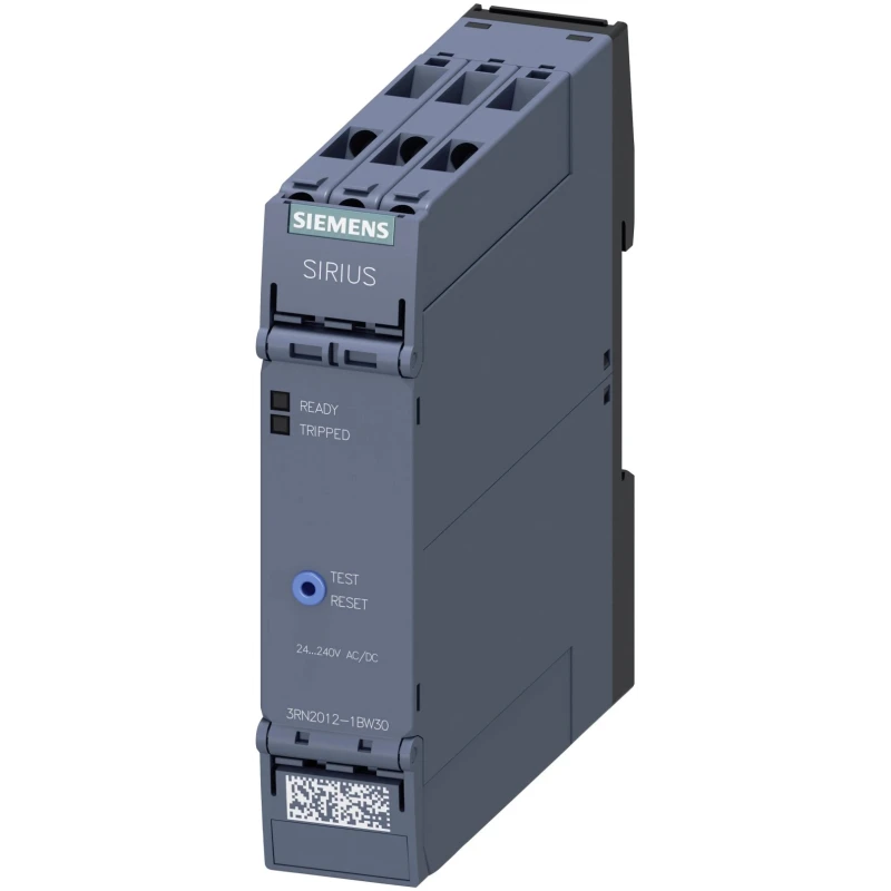 Siemens Monitoring Relay, DPDT Contact Configuration, DIN Rail Mount, 0V ac Supply Voltage 5A Contact Current 3RN2012-1BW30