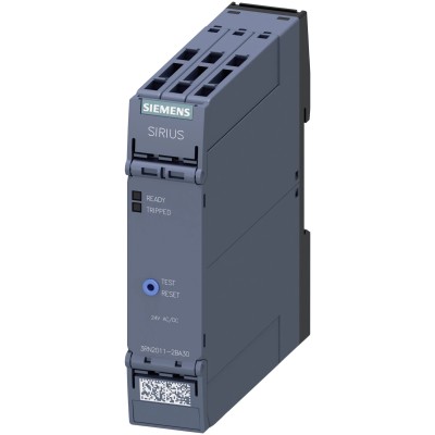 Siemens Monitoring Relay DPDT Contact Configuration, DIN Rail Mount, 230V AC 24 V DC Power 1.7W 3RN2011-2BA30