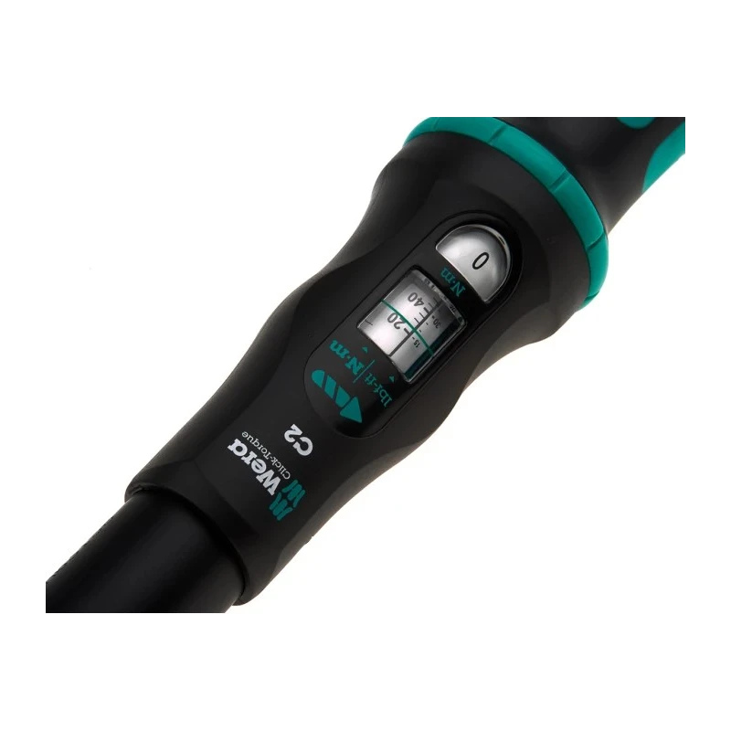 Wera Click Torque Wrench Click-Torque C 2, 20 To 100 Nm Torque Range, 1/2 in Square Drive, 405mm Length 05075621001