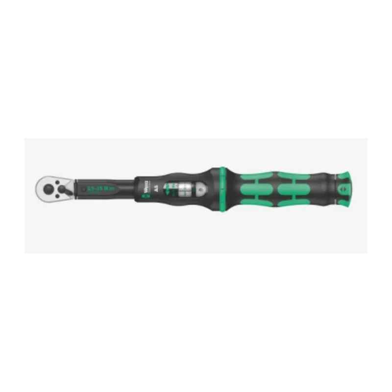 Wera Click-Torque A 5 Click Torque Wrench, 2.5 To 25 Nm Torque Range, 1/4 in Square Drive, 290mm Overall Length 05075604001