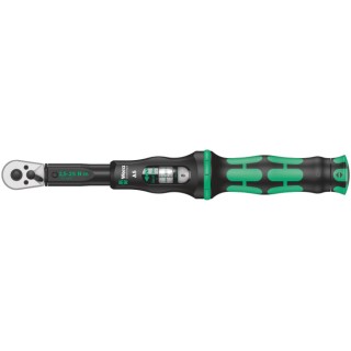 Wera Click Torque Wrench, 2.5 to 25 Nm Torque Range, 1/4 in Hex Drive, 290mm Overall Length, Click-Torque A 6 05075605001