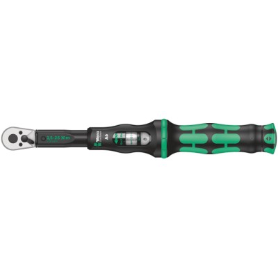 Wera Click Torque Wrench, Reversible Ratchet, 3/8 in Drive, Square Drive, 10 to 50 Nm Torque, 360mm Overall 05075610001