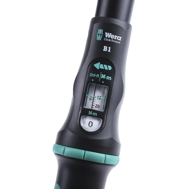 Wera Click Torque Wrench, Reversible Ratchet, 3/8 in Drive, Square Drive, 10 to 50 Nm Torque, 360mm Overall 05075610001