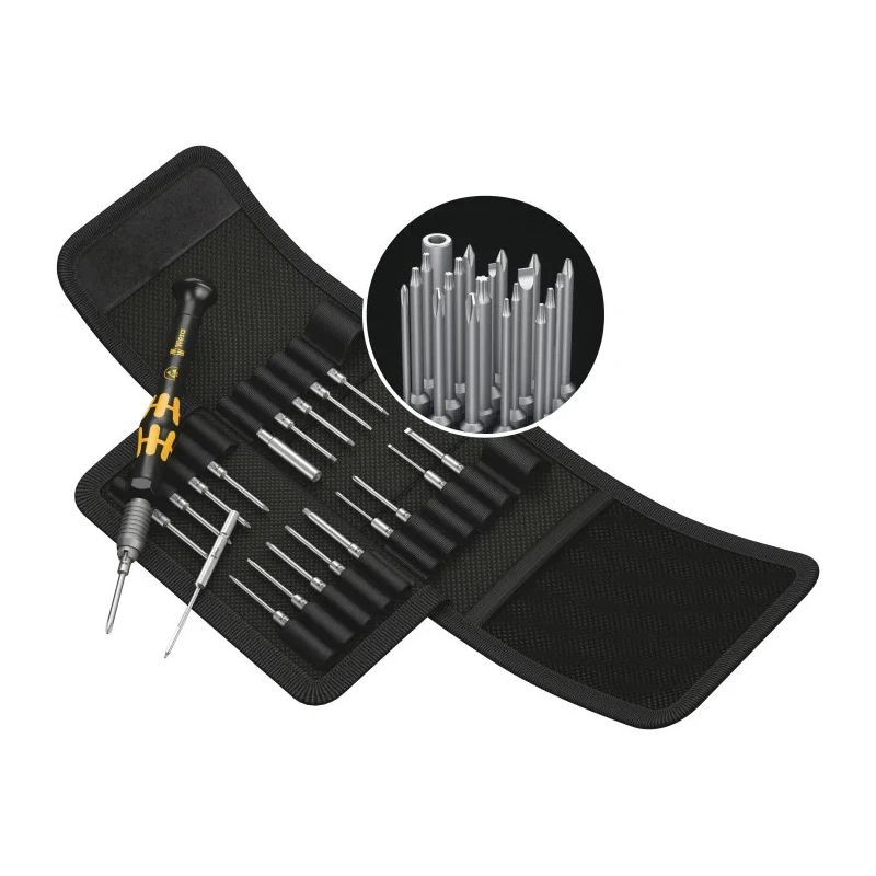 Wera 21-Piece ESD Safe Screwdriver Set Precision Kraftform Kompakt Micro Handle DIN EN 61340-5-1 05135973001