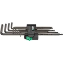 Wera 9-Piece Torx Key Set L Shape Long Arm, Black Laser Finish 05024460001