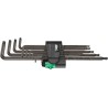 Wera 9-Piece Torx Key Set L Shape Long Arm, Black Laser Finish 05024460001