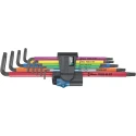 Wera 9-Piece Torx Key Set, L Shape, Long Arm, Thermoplastic Handle, Black Laser Finish 05024470001