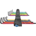 Wera 9-Piece Torx Key Set, L Shape, Long Arm, Thermoplastic Handle, Black Laser Finish 05024470001