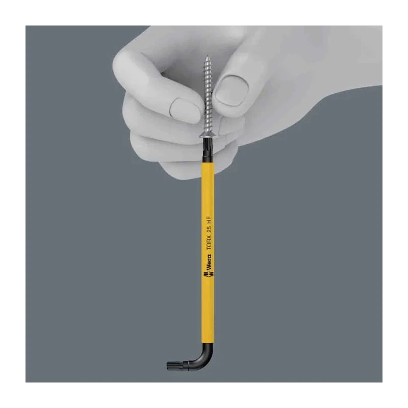 Wera 9-Piece Torx Key Set, L Shape, Long Arm, Thermoplastic Handle, Black Laser Finish 05024470001