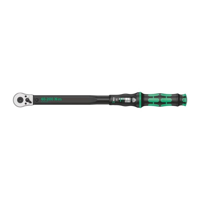 Wera Click Torque Wrench 1/2 in Drive Square Drive 40 to 200 Nm Torque Range with ±3% Accuracy 510mm Overall 05075622001