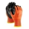 Robustt Orange on Black Nylon Nitrile Front Coated Industrial Safety Anti-Cut Hand Gloves (Pack of 6)