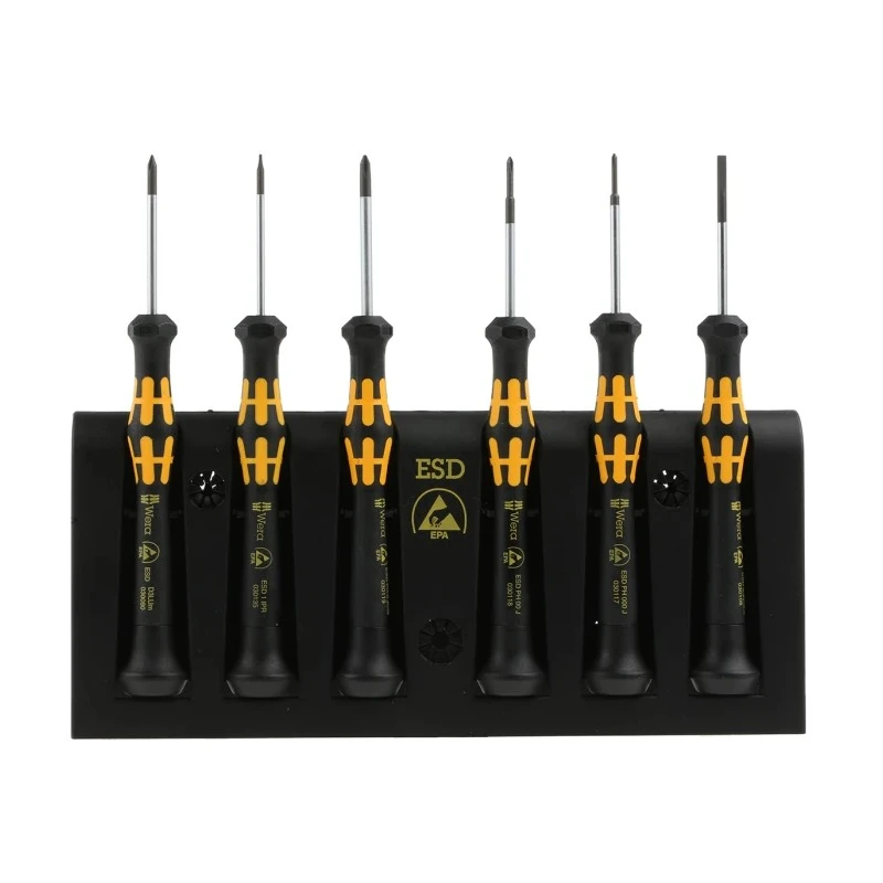 Wera Precision Screwdriver Set Microstix Phillips Slotted Torx Plus, 9-Piece ESD Safe 05030180001
