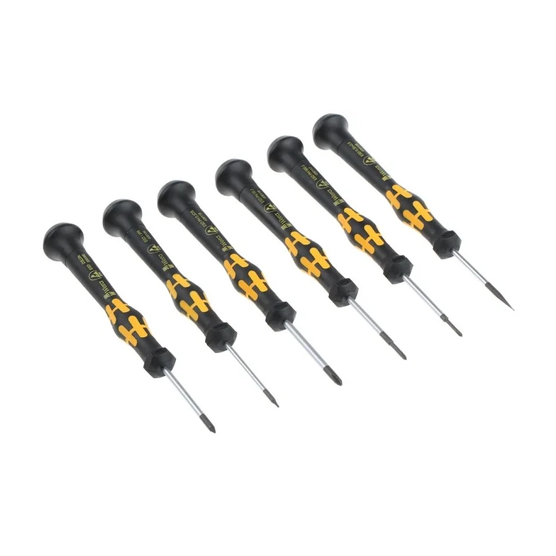 Wera Precision Screwdriver Set Microstix Phillips Slotted Torx Plus, 9-Piece ESD Safe 05030180001