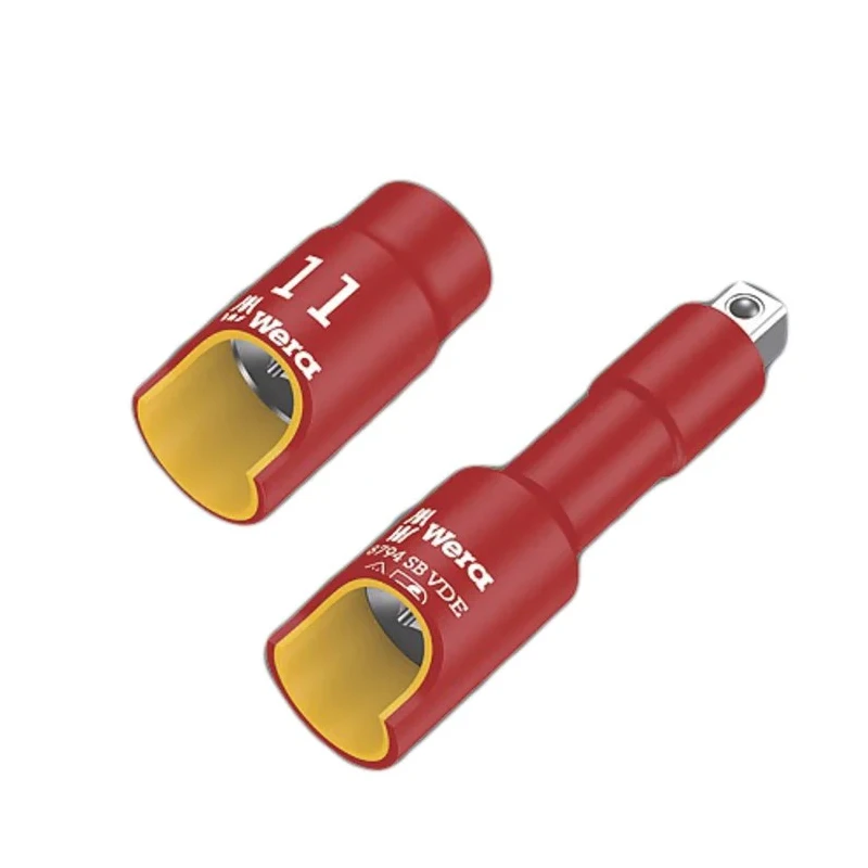 Wera 3/8 in Drive 17 mm 6 Point Hex VDE Insulated Socket 1000V Approved 46mm Overall Length 05004961001