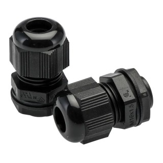 Alpha Wire FIT Wire Management Series Black Polyamide 6 Cable Gland M16 Thread 5mm-10mm IP66 IP68 PMC16 BK080