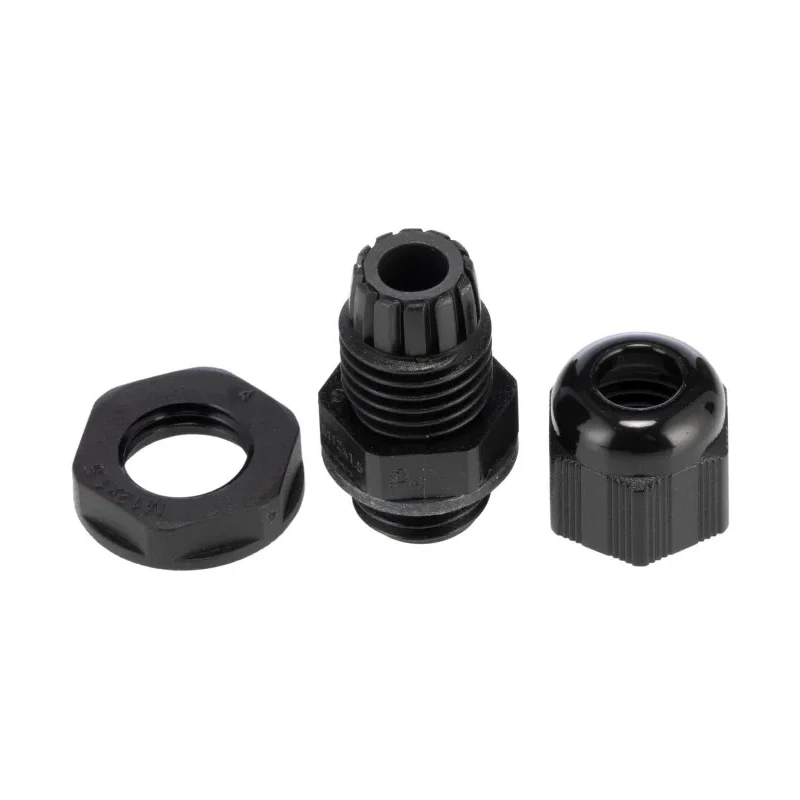 Alpha Wire FIT Wire Management Series Black Polyamide 6 Cable Gland M12 Thread Size 3-6.5 mm PMC12 BK080