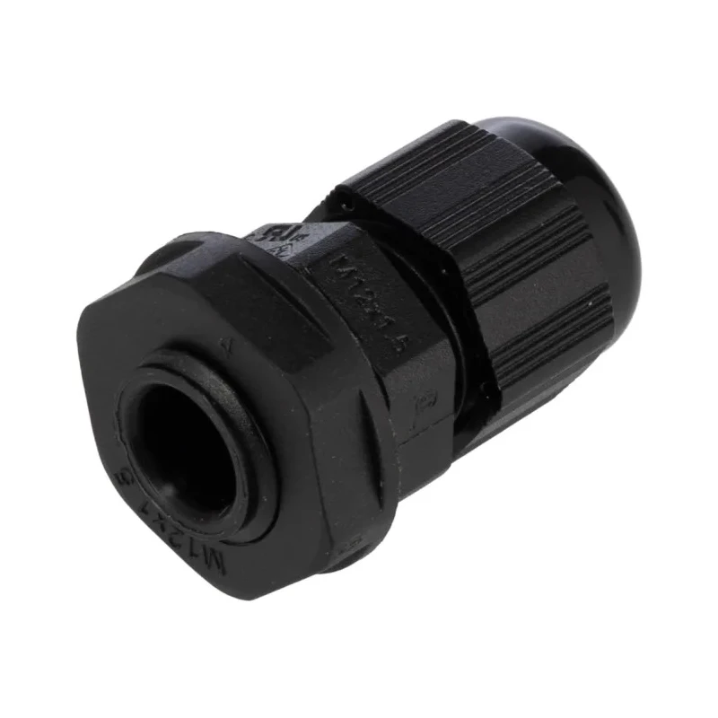 Alpha Wire FIT Wire Management Series Black Polyamide 6 Cable Gland M12 Thread Size 3-6.5 mm PMC12 BK080