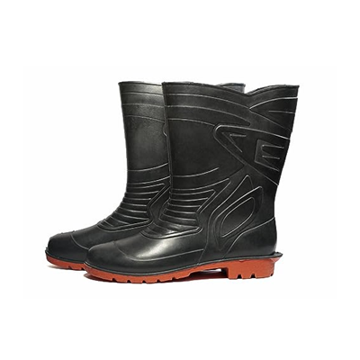 Buy HEALTH SAFE Gum Boot Size 8, Black & Red Sturdy Labor Boot