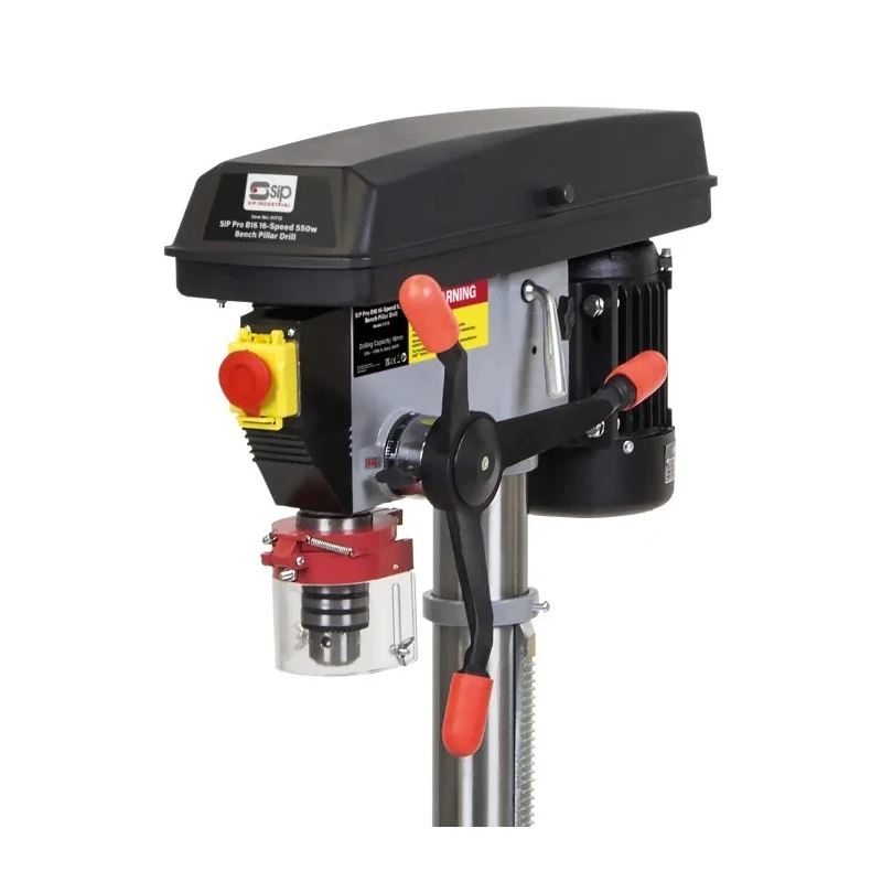 SIP Professional 375W 2770rpm Bench Pillar Drill 16mm Chuck Size 290mm Table 980mm Height 01712